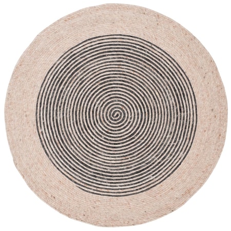 Safavieh 6 x 9 ft. Braided Hand Woven Rectangle Rug, Beige & Black BRD904B-6OV